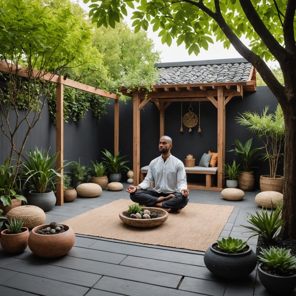 Comment créer un espace de méditation extérieur avec peu de moyens ?