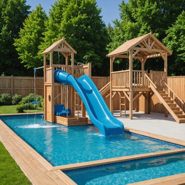 Quels sont les avantages d'une piscine avec une zone de jeux d'eau intégrée pour enfants ?